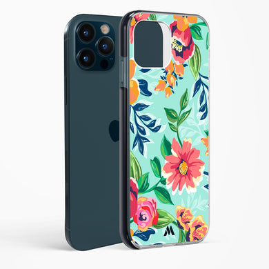 Flower Print on Canvas Impact Drop Protection Case (Apple)
