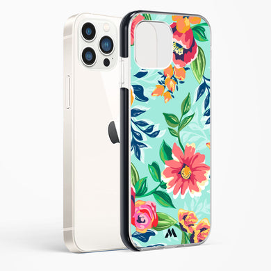 Flower Print on Canvas Impact Drop Protection Case (Apple)