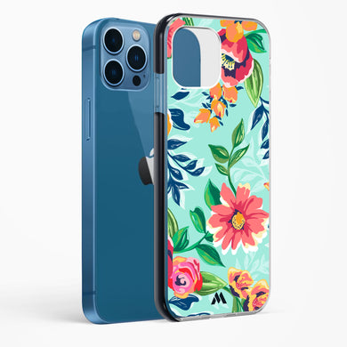 Flower Print on Canvas Impact Drop Protection Case (Apple)
