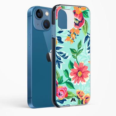 Flower Print on Canvas Impact Drop Protection Case (Apple)