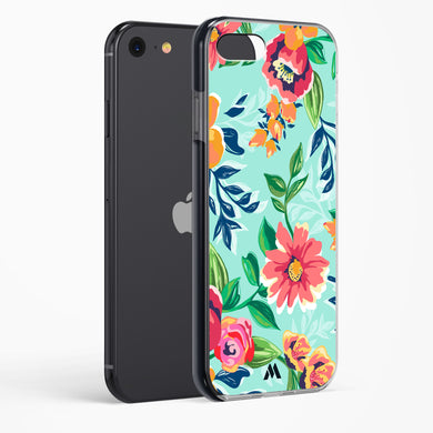 Flower Print on Canvas Impact Drop Protection Case (Apple)