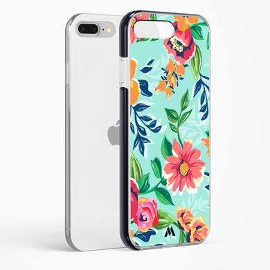 Flower Print on Canvas Impact Drop Protection Case (Apple)