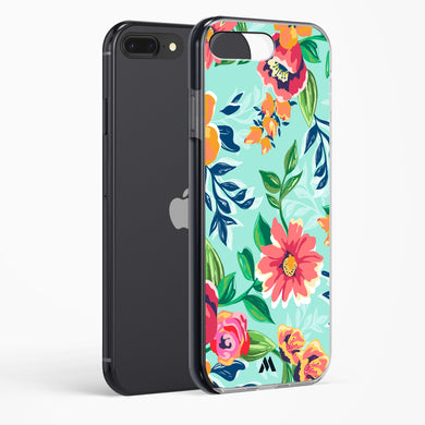 Flower Print on Canvas Impact Drop Protection Case (Apple)