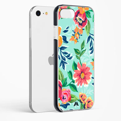 Flower Print on Canvas Impact Drop Protection Case (Apple)