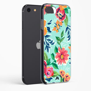 Flower Print on Canvas Impact Drop Protection Case (Apple)