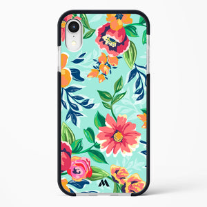 Flower Print on Canvas Impact Drop Protection Case (Apple)