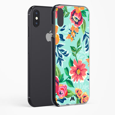 Flower Print on Canvas Impact Drop Protection Case (Apple)
