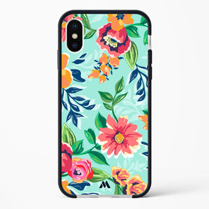 Flower Print on Canvas Impact Drop Protection Case (Apple)