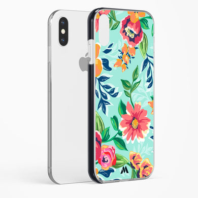 Flower Print on Canvas Impact Drop Protection Case (Apple)