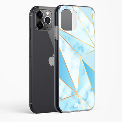 Marble Triangles Gold and Blue Impact Drop Protection Case (Apple)