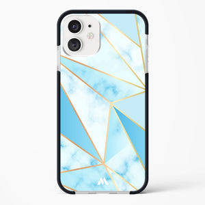 Marble Triangles Gold and Blue Impact Drop Protection Case (Apple)