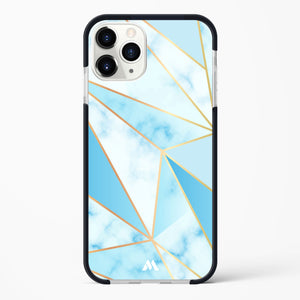 Marble Triangles Gold and Blue Impact Drop Protection Case (Apple)