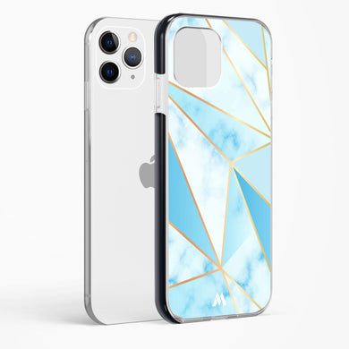 Marble Triangles Gold and Blue Impact Drop Protection Case (Apple)