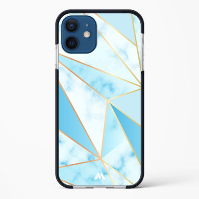 Marble Triangles Gold and Blue Impact Drop Protection Case (Apple)