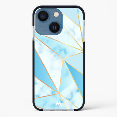 Marble Triangles Gold and Blue Impact Drop Protection Case (Apple)