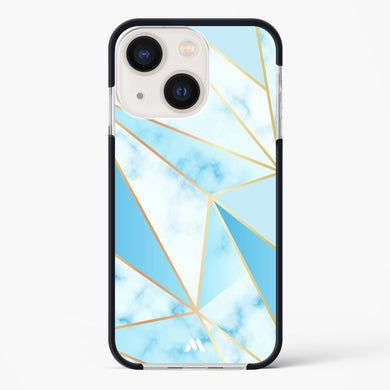 Marble Triangles Gold and Blue Impact Drop Protection Case (Apple)