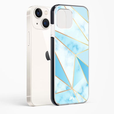 Marble Triangles Gold and Blue Impact Drop Protection Case (Apple)