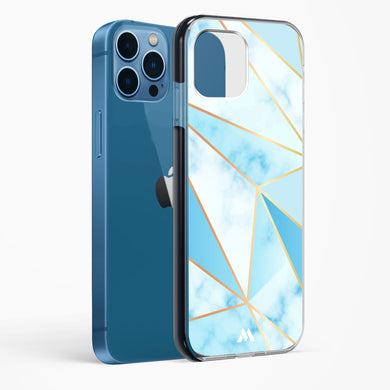 Marble Triangles Gold and Blue Impact Drop Protection Case (Apple)