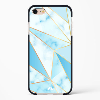 Marble Triangles Gold and Blue Impact Drop Protection Case (Apple)