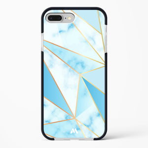 Marble Triangles Gold and Blue Impact Drop Protection Case (Apple)