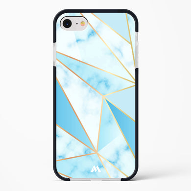 Marble Triangles Gold and Blue Impact Drop Protection Case (Apple)