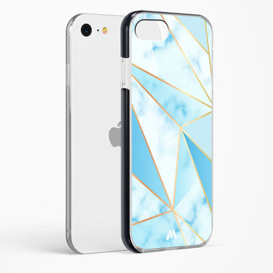 Marble Triangles Gold and Blue Impact Drop Protection Case (Apple)