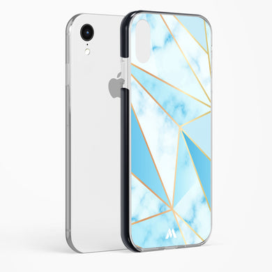 Marble Triangles Gold and Blue Impact Drop Protection Case (Apple)