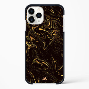 Black Gold Marble Impact Drop Protection Case (Apple)