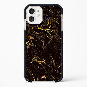 Black Gold Marble Impact Drop Protection Case (Apple)
