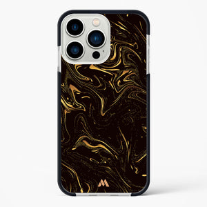 Black Gold Marble Impact Drop Protection Case (Apple)