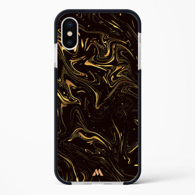 Black Gold Marble Impact Drop Protection Case (Apple)