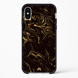Black Gold Marble Impact Drop Protection Case (Apple)