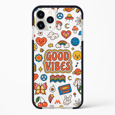 Stickered Good Vibes Impact Drop Protection Case (Apple)