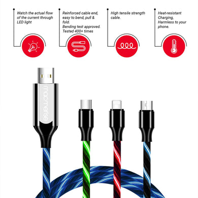 Micro-USB Green LED Charging Cable (Illume)