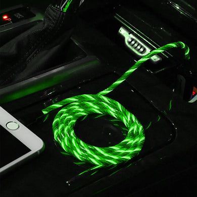 Micro-USB Green LED Charging Cable (Illume)