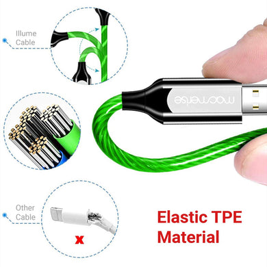 Micro-USB Green LED Charging Cable (Illume)