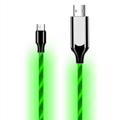 Micro-USB Green LED Charging Cable (Illume)