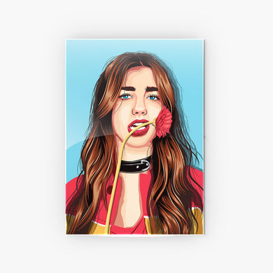 Dua Lipa Metal-Poster