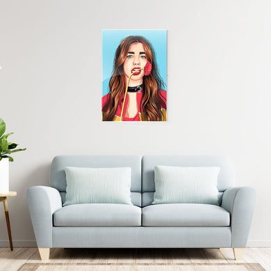 Dua Lipa Metal-Poster