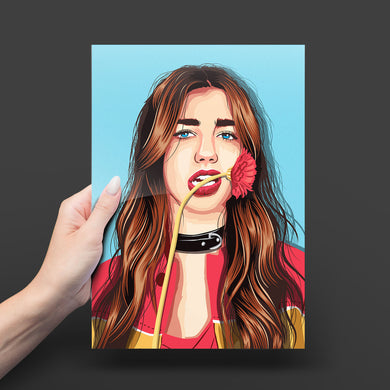 Dua Lipa Metal-Poster