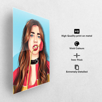 Dua Lipa Metal-Poster