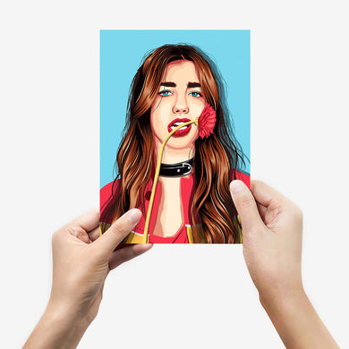 Dua Lipa Metal-Poster