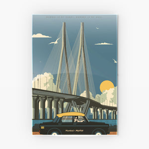Mumbai Sea Link Metal Poster