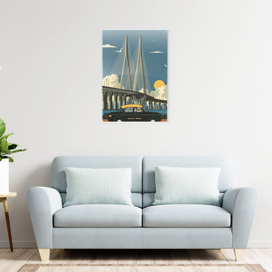 Mumbai Sea Link Metal-Poster