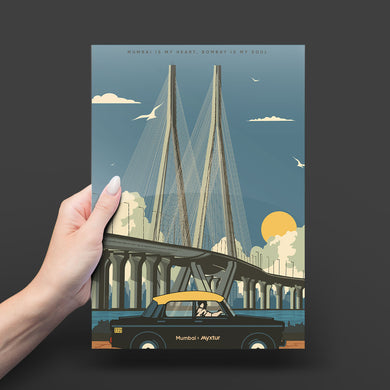 Mumbai Sea Link Metal-Poster