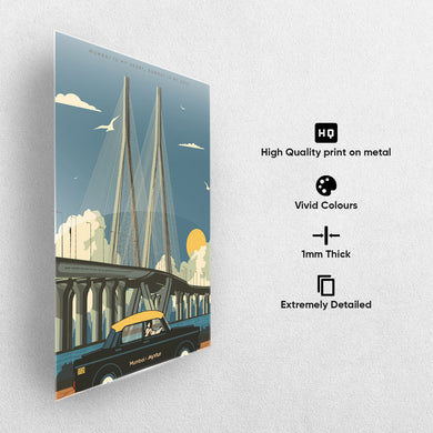 Mumbai Sea Link Metal-Poster