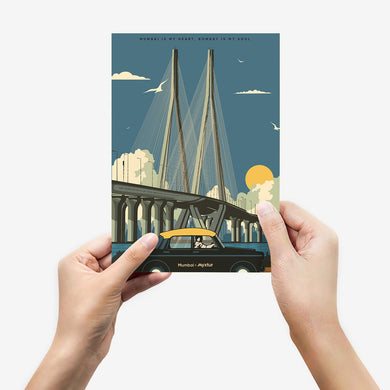 Mumbai Sea Link Metal-Poster