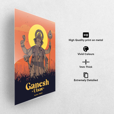 Ganesh Utsav Metal-Poster