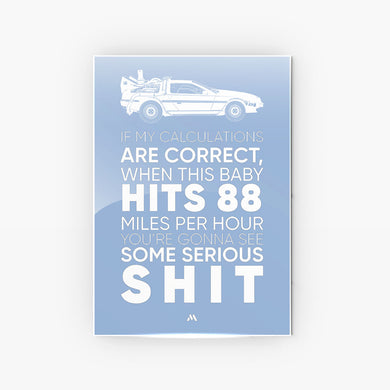 Back to the Future-Delorean Metal-Poster