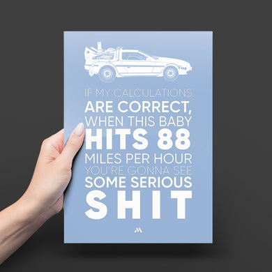 Back to the Future-Delorean Metal-Poster